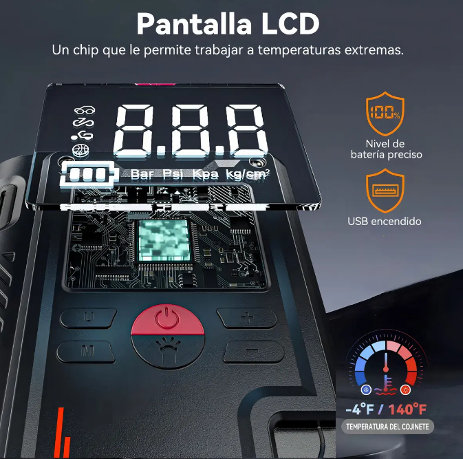Arrancador De Batería Compresor De Aire 4 En 1