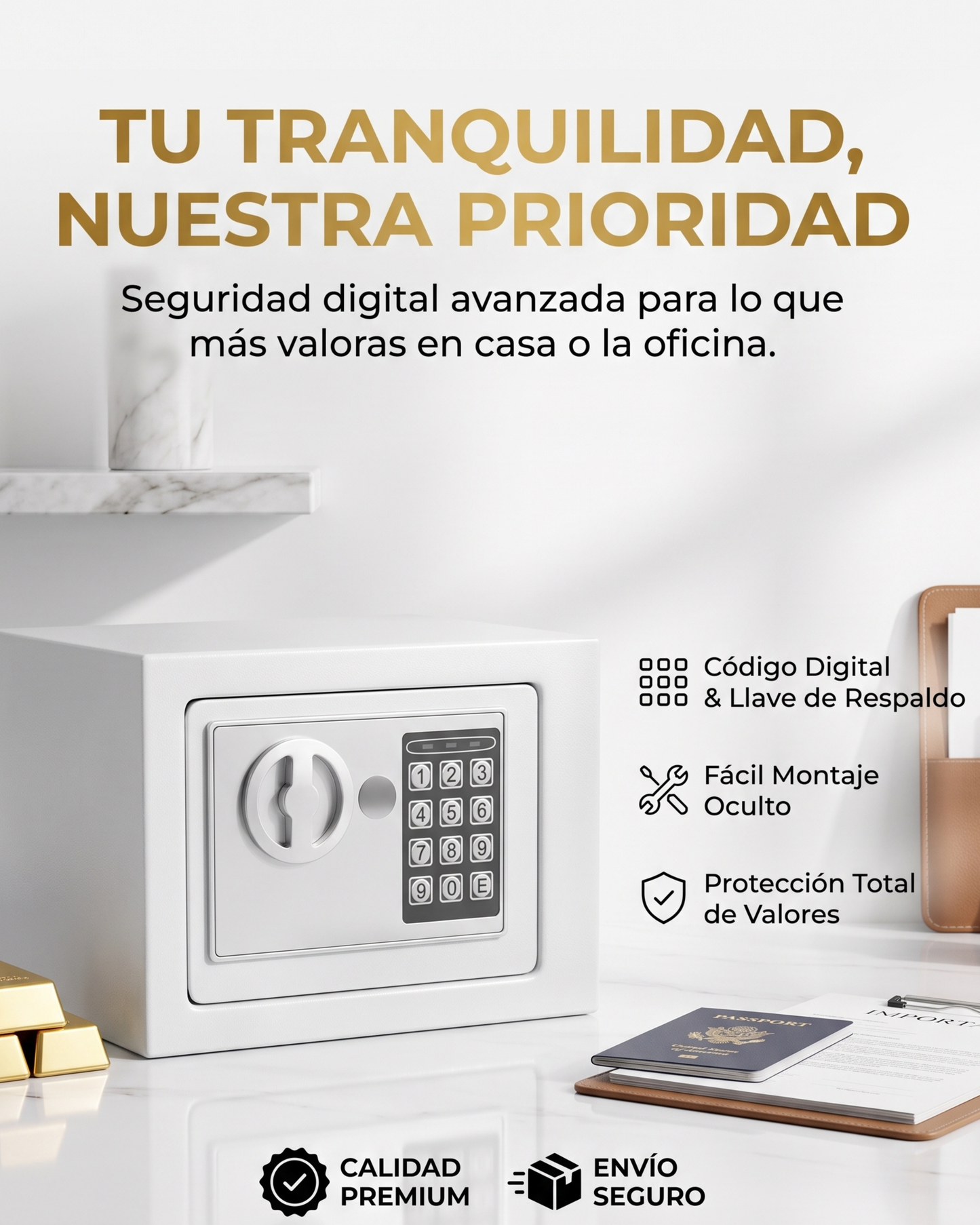 Caja Fuerte Digital con Alarma Antirrobo